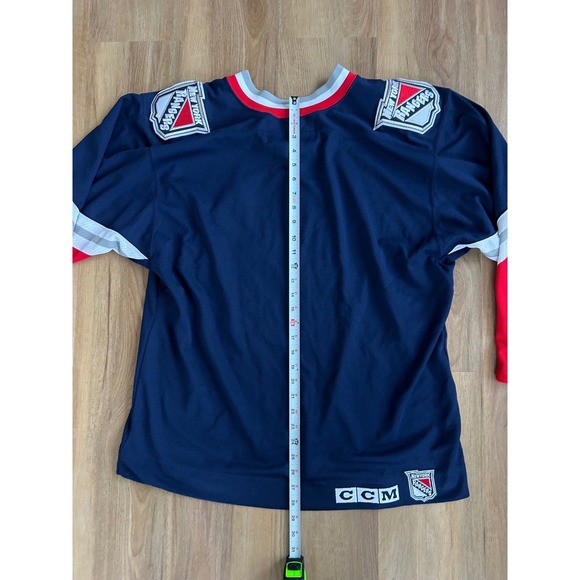Vintage CCM New York Rangers Lady Liberty Hockey Jersey Mens Large Navy Blue NHL - Picture 7 of 8